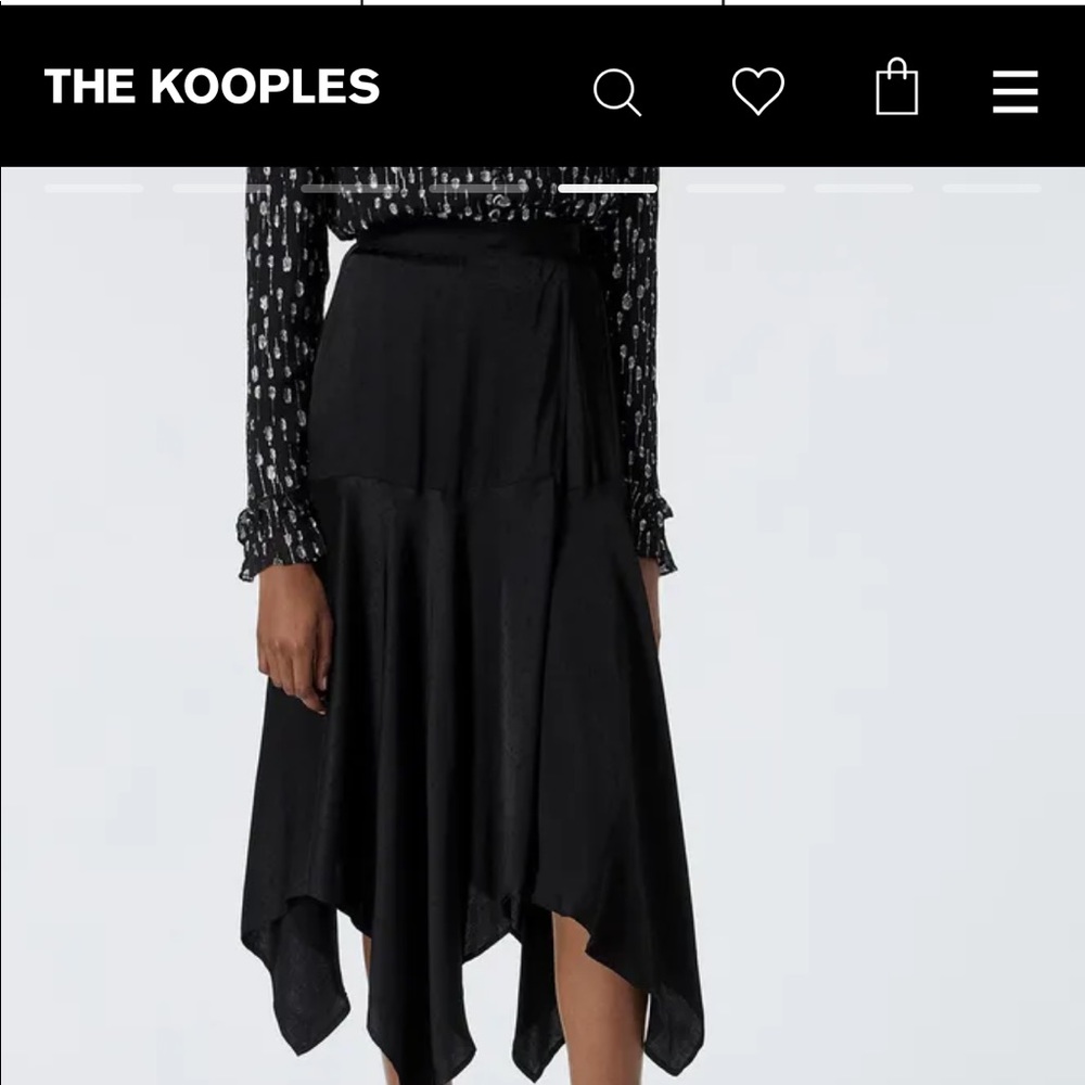 The Kooples “Black Wrap Skirt with Star Print”